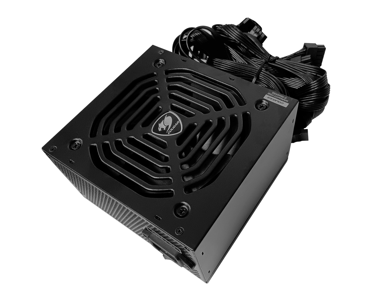 Cougar SXC 750 Switching Power Supply 750W With 180–240VAC 8A Input, High-Amperage 62.5A 12V Rail, Full DC Output, 80 Plus 230V EU Efficiency, Non-Modular | BLACK